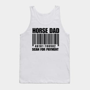 Horse Dad Scan for Payment - Black Tank Top